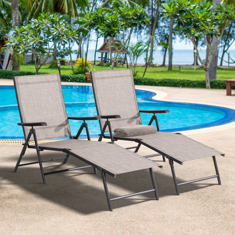 Arlmont & Co. Brack Outdoor Metal Chaise Lounge - Wayfair Canada
